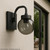 6 Inch Smoke Acrylic Round Light Globe - 3-1/4 Inch Threaded Base