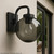 10 Inch Smoke Acrylic Round Light Globe - 5-1/4 Inch Neckless Opening