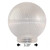 LBS Lighting 6" Clear Prismatic Acrylic Threaded Light Globe