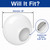 36 Inch White Outdoor Acrylic Round Light Globe - Custom Cut Neckless Opening