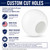36 Inch White Outdoor Acrylic Round Light Globe - Custom Cut Neckless Opening