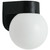 Incon Lighting Incandescent Plastic Outdoor Black Porch White Globe Wall Light Fixture 