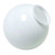 Crown Plastics Replacement 8" White Light Globe with 4" Fitter Neck