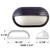 Incon Lighting Black Oval Bulkhead Fixture with Seaside Style Cutoff Hood 