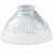 Volume GS-101 6-1/4" Dome-Shaped Clear Ribbed Glass with Etched Frost Floral Accent
