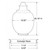LBS Lighting 27" Frost Acrylic Plastic Acorn Street Lamp Globe Cover with 8" Neck