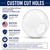 10 Inch Clear Polycarbonate Round Light Globe - Custom Cut Neckless Opening