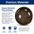 12 Inch Bronze Polycarbonate Round Light Globe - 5.25" Neckless Opening