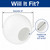 8 Inch White Polycarbonate Round Light Globe - Custom Cut Neckless Opening