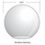 LBS Lighting 14" Clear Polycarbonate Light Globe with Neckless Base
