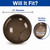 12 Inch Bronze Acrylic Round Light Globe - 5-1/4 Inch Neckless Opening