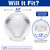 Satco 50-927 - 6" Clear Prismatic Glass Ball Shade - 3-1/4" Threaded Fitter