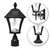 Gama Sonic Solar Lighting Baytown Bulb Solar Lamp - Wall/Pier/3" Fitter Mounts - Black 