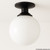 LBS Lighting 8" White Plastic Light Globe 3.5" Neckless Base
