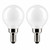 4.5G16.5/LED/WH/927/120V/E12/2 Satco S21812 - G16.5 White Globe Bulb - 2700K - 2 Pack
