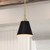 Satco 60-7408 Vintage Brass Timeless Black Pendant Light