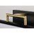 Satco 62-1537 Stylish Black and Brass Vanity Ceiling Light