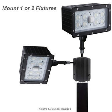 1/2" Knuckle Slipfitter Tenon Round Pole Mount for Flood Light