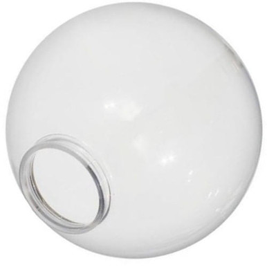 KastLite 14" Clear Acrylic Lamp Post Globe | Smooth Textured With 5.25" Neckless Opening | Manufactured By Crown Plastics
