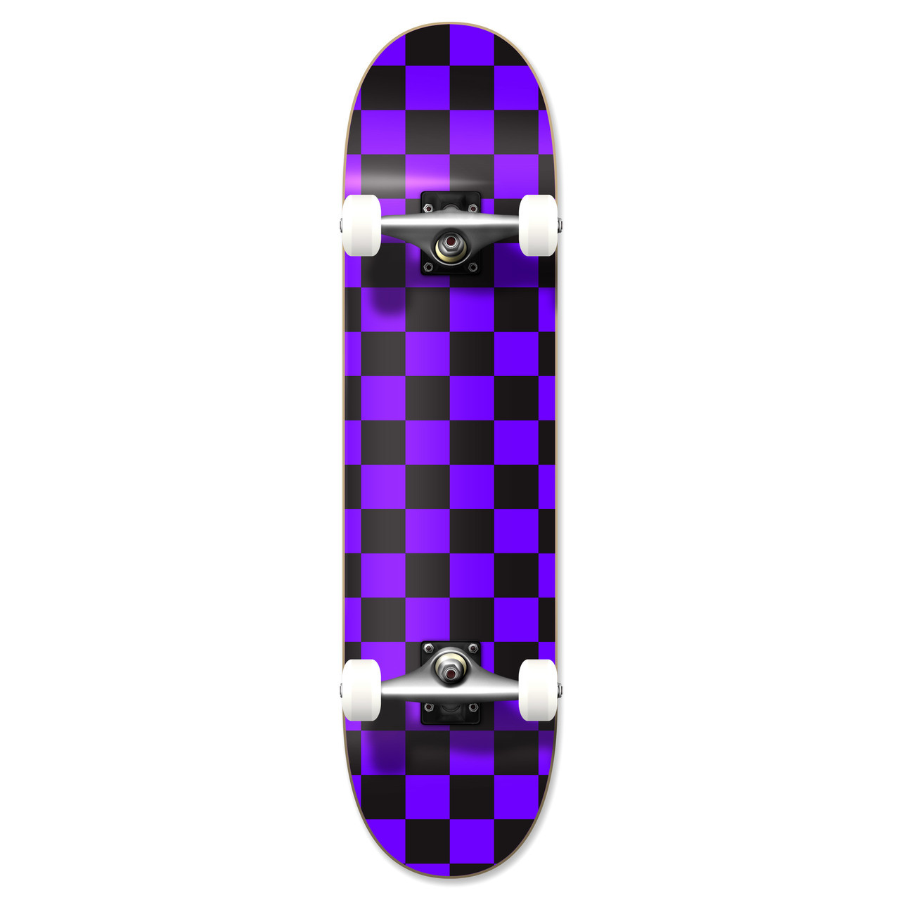 ★BLACKPURPLE★ SkateBot Mix Charm Keyring SkateBot Mix Char Punked Checkered Skateboard Complete