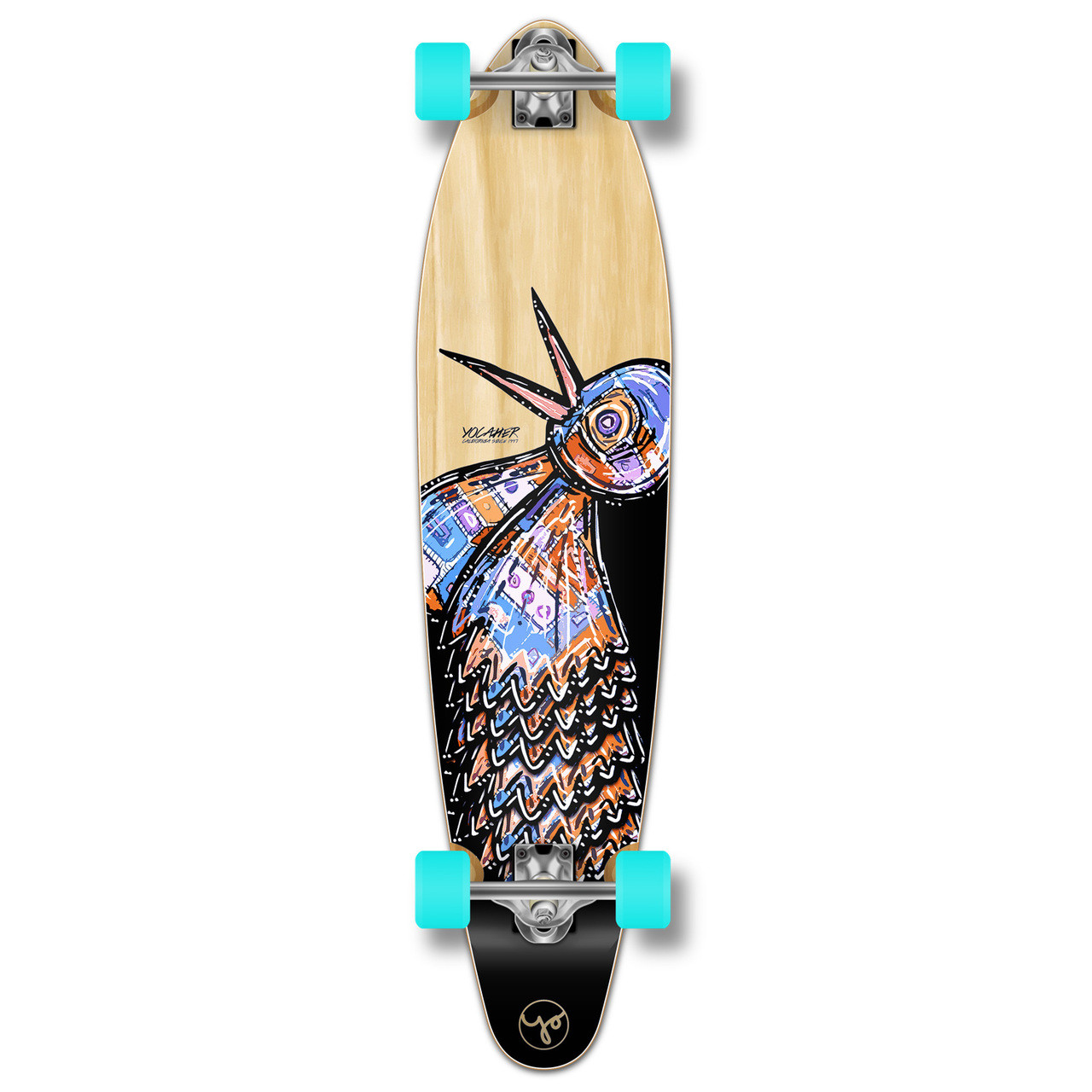 Kicktail Longboard Complete - The Bird Natural