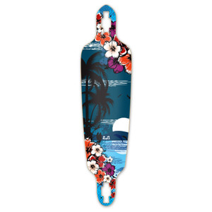 Yocaher Drop Through Longboard Deck - Tropical Night Yocaher Drop Through Longboard Deck - Tropical Night