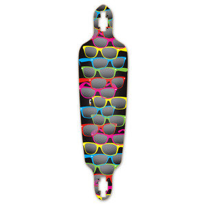 Yocaher Drop Through Longboard Deck - Shades Black Yocaher Drop Through Longboard Deck - Shades Black