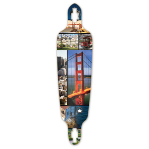 Yocaher Drop Through Longboard Deck - San Francisco Yocaher Drop Through Longboard Deck - San Francisco