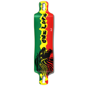 Yocaher Lowrider Longboard Deck - Rasta 2 Yocaher Lowrider Longboard Deck - Rasta 2