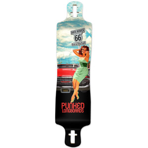 Yocaher Lowrider Longboard Deck - Route 66 Series - RTE-66 Yocaher Lowrider Longboard Deck - Route 66 Series - RTE-66