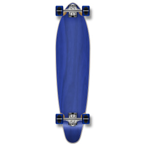 Yocaher Kicktail Longboard Complete - Stained Blue Yocaher Kicktail Longboard Complete - Stained Blue