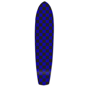 Yocaher Slimkick Longboard Deck - Checker Blue Yocaher Slimkick Longboard Deck - Checker Blue