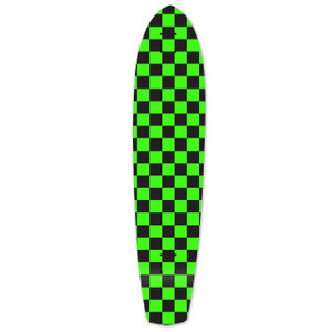 Yocaher Slimkick Longboard Deck - Checker Green Yocaher Slimkick Longboard Deck - Checker Green