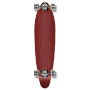 Yocaher Kicktail Longboard Complete - Stained Red
