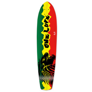 Yocaher Slimkick Longboard Deck - Rasta 2 Yocaher Slimkick Longboard Deck - Rasta 2