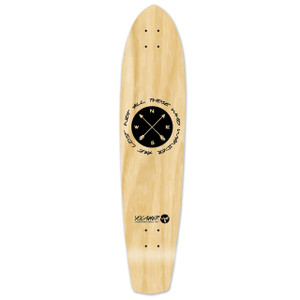 Yocaher Slimkick Longboard Deck - Wander Natural Yocaher Slimkick Longboard Deck - Wander Natural