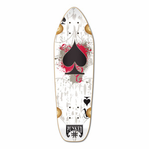 Yocaher Mini Cruiser Deck - Ace of Spades White Yocaher Mini Cruiser Deck - Ace of Spades White