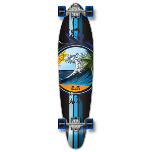 Yocaher Kicktail Longboard Complete - Wave Yocaher Kicktail Longboard Complete - Wave