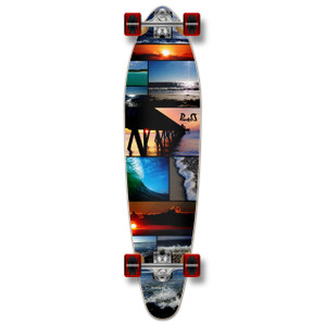 Yocaher Kicktail Longboard Complete - Seaside Yocaher Kicktail Longboard Complete - Seaside