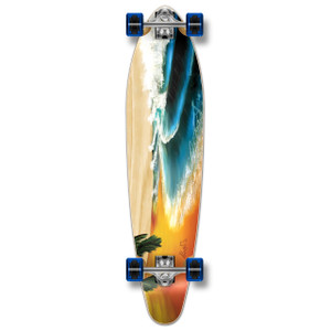 Yocaher Kicktail Longboard Complete - Beach Yocaher Kicktail Longboard Complete - Beach