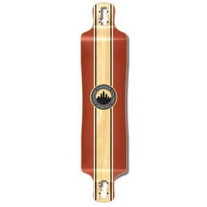 Yocaher Lowrider Longboard Deck - Crest Burgundy Yocaher Lowrider Longboard Deck - Crest Burgundy