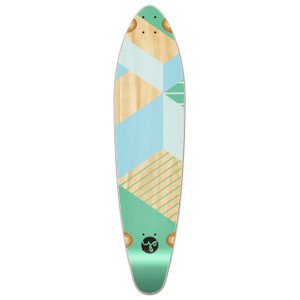 Yocaher Kicktail Longboard Deck - Geometric Series - Green Yocaher Kicktail Longboard Deck - Geometric Series - Green