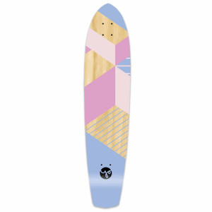 Yocaher Slimkick Longboard Deck - Geometric Series - Purple Yocaher Slimkick Longboard Deck - Geometric Series - Purple