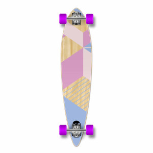Yocaher Pintail Longboard Complete - Geometric Series - Purple Yocaher Pintail Longboard Complete - Geometric Series - Purple