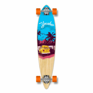 Yocaher Pintail Longboard Complete - VW Series - Blue N' Red Yocaher Pintail Longboard Complete - VW Series - Blue N' Red
