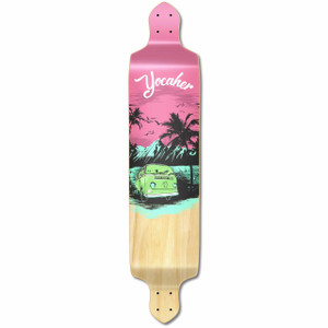 Yocaher Drop Down Longboard Deck - VW Series - Pink N' Mint Yocaher Drop Down Longboard Deck - VW Series - Pink N' Mint