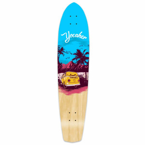 Yocaher Slimkick Longboard Deck - VW Series - Blue N' Red Yocaher Slimkick Longboard Deck - VW Series - Blue N' Red