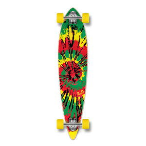 Yocaher Pintail Longboard Complete - Tiedye Rasta Yocaher Pintail Longboard Complete - Tiedye Rasta