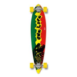 Yocaher Pintail Longboard Complete - Rasta 2 Yocaher Pintail Longboard Complete - Rasta 2