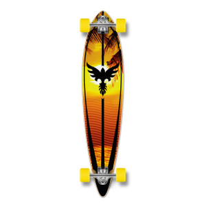 Yocaher Pintail Longboard Complete - Sunset Yocaher Pintail Longboard Complete - Sunset